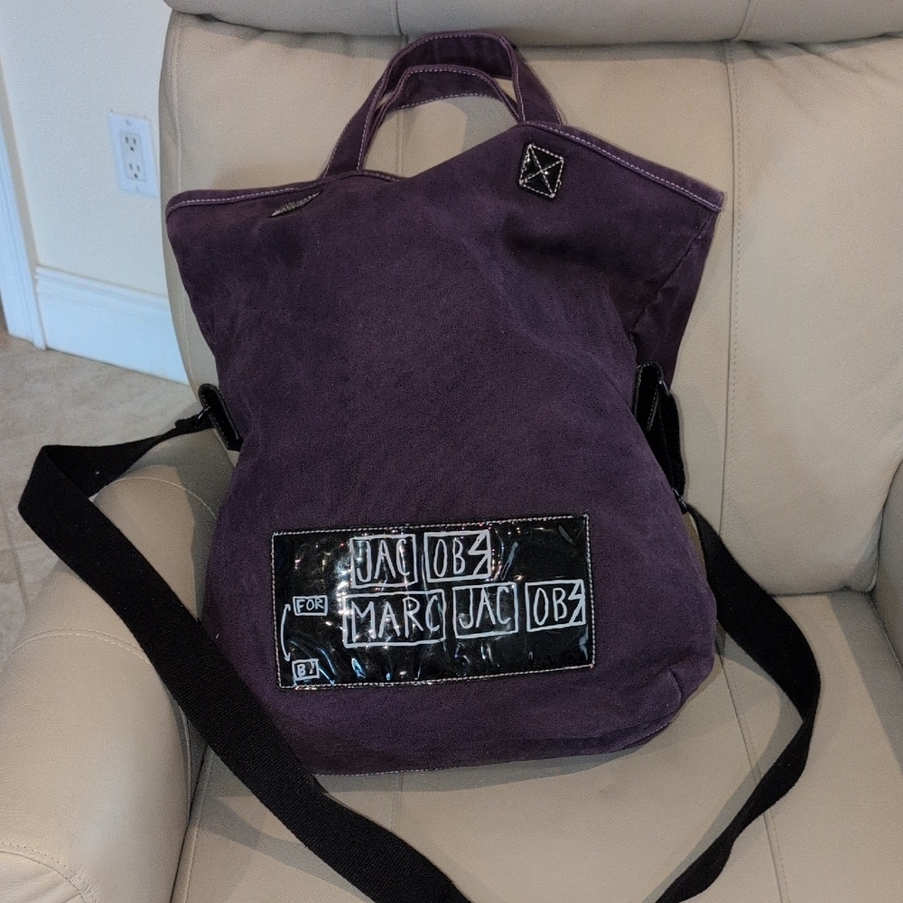 Marc Jacobs Deep Purple Tote with Black Strap
